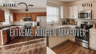 Kitchen Makeover on a Budget | Refinishing Kitchen Cabinets | Kitchen Makeover Ideas