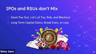 RSUs: Clip from RSU and ESPP Webinar