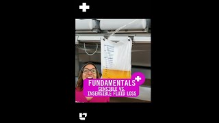 Sensible vs. Insensible Fluid Loss: Fundamentals SHORT | @LevelUpRN