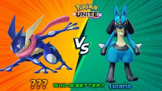 Lucario vs Greninja Pokemon unite gameplay | who is the best Pokemon | #pokemonunite #Lucario #poke