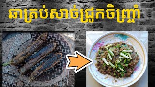 របៀបឆាត្រប់ជាមួយសាច់ជ្រូកចិញ្ច្រាំ