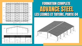 LES LIERNES ET TOITURE D'UN HANGAR METALLIQUE, FORMATION ADVANCE STEEL PARTIE 04