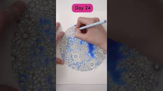 Day 24: Color a Glowing Background with Colored Pencils - 30 Days of Creativity