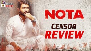 NOTA Movie Censor REVIEW | Vijay Devarakonda | Mehreen Kaur | Anand Shankar | Mango Telugu Cinema
