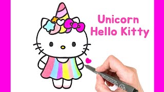 How to draw Unicorn Hello Kitty