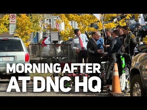 The morning after at the DNC following the violent protest last night and a few other things.
