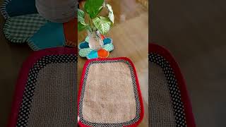 Table mat from old rice sack | পুরানো চালের বস্তা থেকে টেবিল ম্যাট