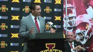 CFTV: Matt Campbell introduced as Iowa State's head football coach