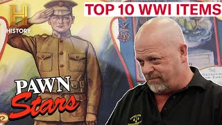 Pawn Stars: TOP 10 RARE WWI FINDS (Military Memorabilia From the Trenches)