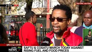 National Shutdown | SAFTU, COSATU march, against rising fuel and food prices: Pretoria, GP