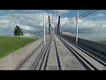 【2k60】transport fever 2：50km high speed rail journey first person train ride