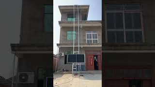 12m Solar Panel Lift for Third Floor Rooftop Solar Project Installation