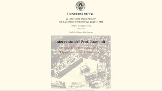 75° anno dalla prima riunione della Assemblea costituente (25 giugno 1946)