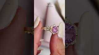 Lily Flower 1.0ct Pink Sapphire \u0026 Diamond Engagement Ring