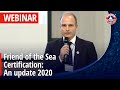 WEBINAR: Friend of the Sea Certification: An update 2020