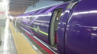 JR博多駅　山陽新幹線　のぞみ4号東京行き　こだま730号新大阪行き（500 TYPE EVA　500系車両）　発車メロディ　乗降終了合図　こだま