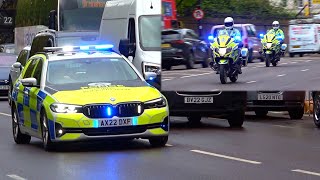 UK Traffic bikes and response car emergency lights + siren (ft. rumbler)