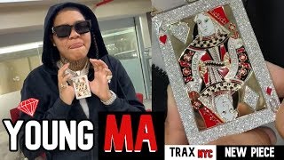 YOUNG MA FLEXING HER NEW PENDANT FROM TRAXNYC