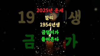 [2025년 말띠운세] 말띠 54년생 금덩이가 들어온다. #2025년운세 #말띠운세