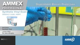 AMMEX Professional VSBPF Product Video. Blue Exam-Grade 3-Mil Synthetic Vinyl Glove