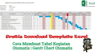 Cara Membuat Tabel Kegiatan Otomatis | Gantt Chart Otomatis