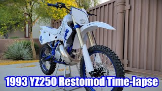 1993 YZ250 Dirtbike Restomod Build Time Lapse