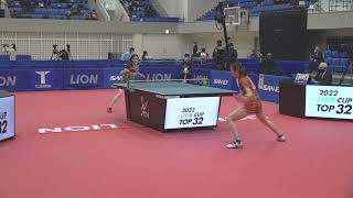 早田ひな vs 木原美悠｜パリ五輪日本代表選考会 卓球2022 TOP32 女子シングルス 準決勝