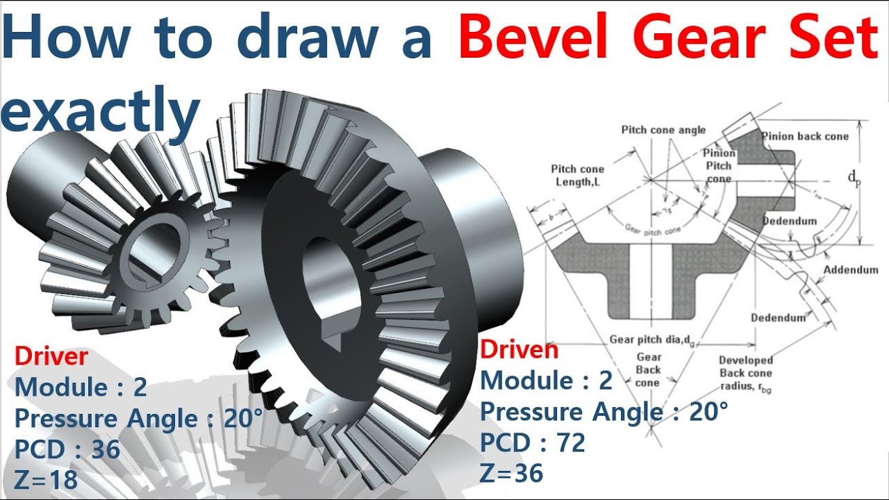 How To Accurately Design A Bevel Gear ;베벨기어 정확히 모델링하기 - YouTube