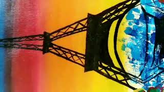 Eiffel Tower Painting | Paris painting  | Eiffel Tower |Colourful painting | Aclyric painting