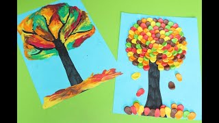 Jak zrobić jesienne drzewka z plasteliny? plasticine autumn tree crafts