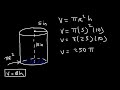 volume of a cylinder