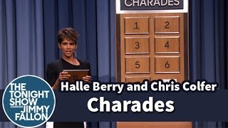 Charades with Halle Berry and Chris Colfer - Part 1