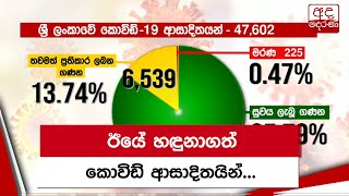 ඊයේ හඳුනාගත් කොවිඩ් ආසාදිතයින්...