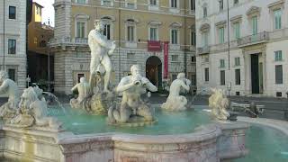 The 3 Fountains of Piazza Navona in Rome, Italy