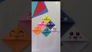 EASY ORIGAMI BOOKMARKS  WITH PAPER//PAPER CRAFT// BOOKMARKS/#shorts