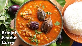 రాయలసీమ వంకాయ  పల్లీల  పులుసు || Brinjal Peanut Pulusu recipe in Telugu @Vismai Food | Vankaya curry