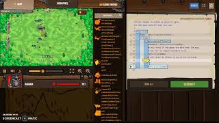 codecombat: backwoods forest - shrapnel solution
