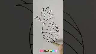 How to draw simple pineapple #drawing #draw I Chill how to draw