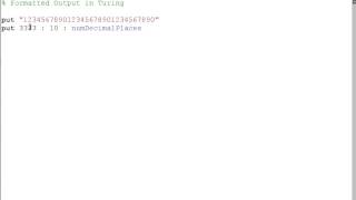Programming in Turing - Formatted Output