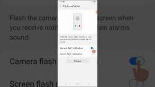 calling flashlight on Settings Samsung A20 2022