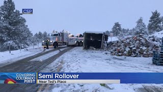 Highway 287 Reopens After Semi Rollover Near Wyoming Border