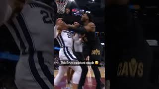 Grizzlies assistant coach breaks up the scuffle Vs Cavaliers | NBA highlights #shorts