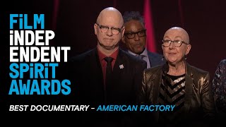 AMERICAN FACTORY wins BEST DOCUMENTARY at the 35th Film Independent Spirit Awards