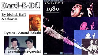 Dard E Dil - Mohd  Rafi & Chorus - Film KARZ (1980) Songs Hindi vinyl record