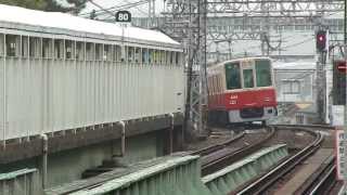 阪神武庫川 阪神8000系8243F、8221F 回送車 交互通過 2013.02.27