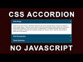 Accordion Menu Using HTML and CSS | Create Accordion Menu without JavaScript