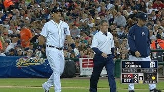 BOS@DET: Brad Ausmus on Miguel Cabrera's injury