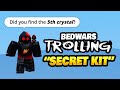 Trolling in Roblox BedWars - The Secret Shadow Kit