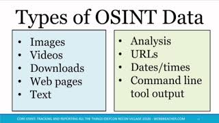 DEF CON 26 RECON VILLAGE - WebBreacher - Core OSINT Keeping Track of and Reporting All the Things