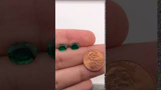 2.33-2.70 Cts of 8x6 mm AAA Oval Russian Lab Created Emerald ( 2 pcs ) Loose Gemstones(372795)